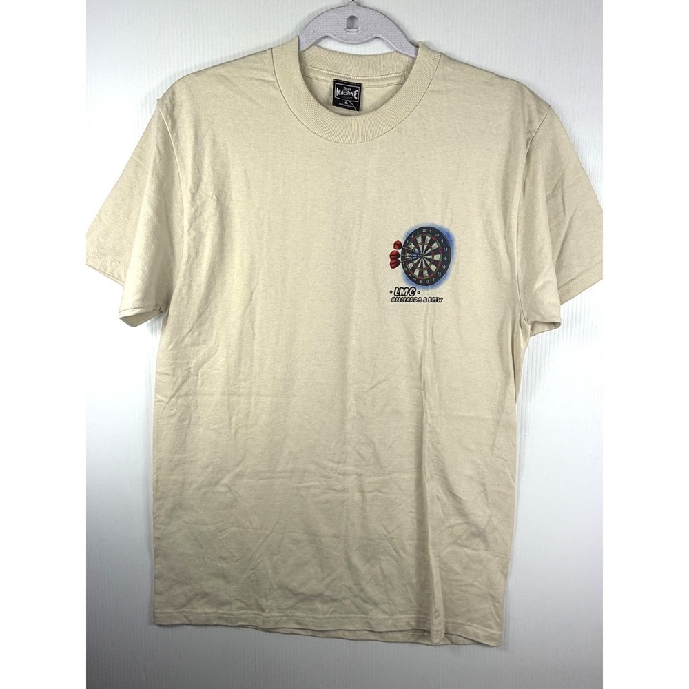 Loser Machine Mens T Shirt Size Small Cream Dive Bar Darts Beer Graphic Tee - Picture 2 of 8